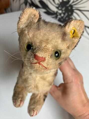 Vintage Steiff Tabby cat pluche beschikbaar voor biedingen