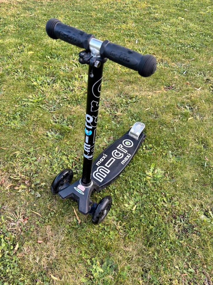 Micro Step (5 -10 jaar) zwart, Kinderen en Baby's, Speelgoed | Buiten | Voertuigen en Loopfietsen, Gebruikt, Ophalen