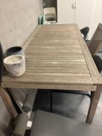 Teak Tafel +  5 Stoelen, Tuin en Terras, Ophalen, Gebruikt, 6 zitplaatsen, Teakhout