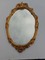 Miroir antique doré, Enlèvement ou Envoi, Ovale, 50 à 100 cm, Moins de 100 cm