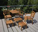Houten bank - chitchat meubel - 5 delige tuinset balkonset, Tuin en Terras, Ophalen, Nieuw, Hout