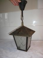 Ancienne suspension lampadaire éclairage extérieur vintage s, Maison & Meubles, Enlèvement ou Envoi, Verre
