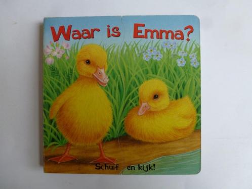 Waar is Emma? Schuif en kijk! een zoek-uitschuifboek, Boeken, Kinderboeken | Baby's en Peuters, Zo goed als nieuw, Ophalen of Verzenden