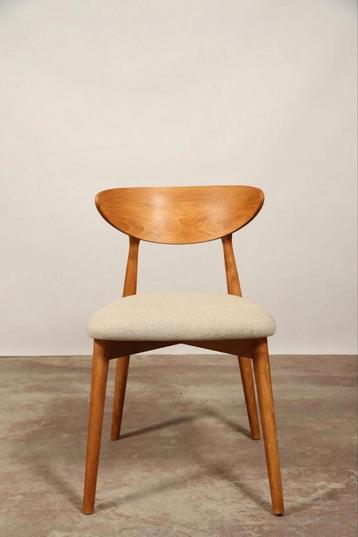 Chaises de table lot de 6 scandinave design beige tissus 