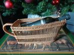 Vintage wijnfleshouder rotan, Huis en Inrichting, Ophalen of Verzenden