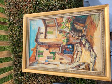 Cadre peinture signée, Enlèvement ou Envoi