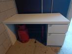 wit bureau malm goede staat, Huis en Inrichting, Ophalen, Gebruikt, Bureau