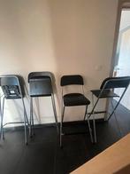 4 Ikea barstoelen zwart-grijs, Huis en Inrichting, Stoelen, Ophalen, Zo goed als nieuw, Zwart, Vier