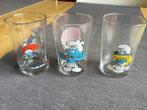 Glaasjes smurfen. Twee van Bister., Verzamelen, Smurfen, Ophalen of Verzenden, Zo goed als nieuw