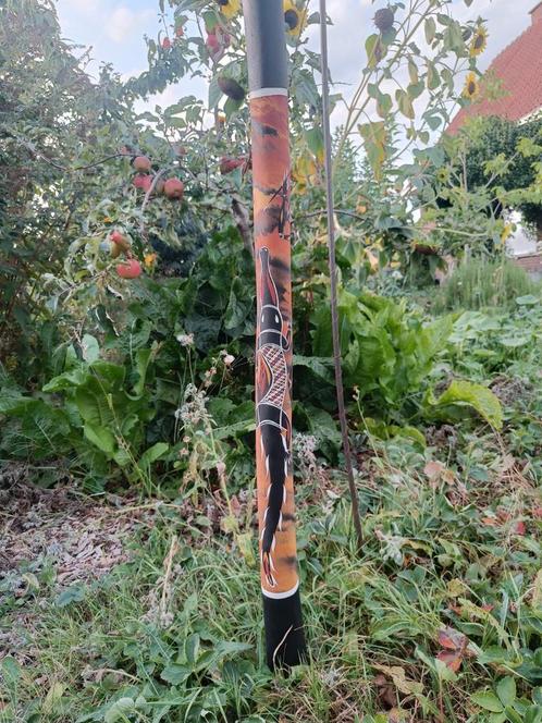 Originele hand-geschilderde Australische Didgeridoo, Muziek en Instrumenten, Blaasinstrumenten | Didgeridoos, Zo goed als nieuw