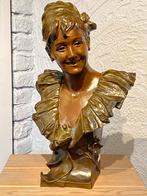Bronzen buste Georges Van der Straeten., Antiek en Kunst, Ophalen