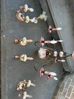 Antieke porcelaine lusters met koper, Antiek en Kunst, Ophalen of Verzenden