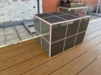 Tegeltafeltje 31x31x46H bruin - roze voeg, Ophalen of Verzenden, Zo goed als nieuw