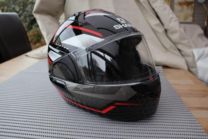 Motor systeemhelm SHARK maat L, Motoren, Kleding | Motorhelmen, Heren, Systeemhelm, L, Shark, Tweedehands, Ophalen of Verzenden