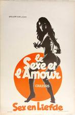 LE SEXE ET L'AMOUR affiche 1972 pop art striptease, Comme neuf, Envoi