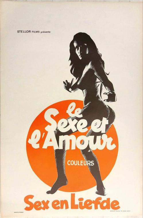 SEX EN LIEFDE vintage 1972 popart filmposter striptease, Verzamelen, Posters, Zo goed als nieuw, Verzenden