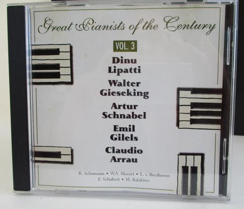 CD-03-3.5: 5 CD's > Great Pianists of The CENTURY - €15,00, CD & DVD, CD | Classique, Comme neuf, Orchestre ou Ballet, Classicisme
