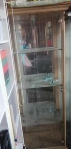 mooie glazen kast., Huis en Inrichting, Kasten | Vitrinekasten, Ophalen, Gebruikt, 50 tot 100 cm, Glas