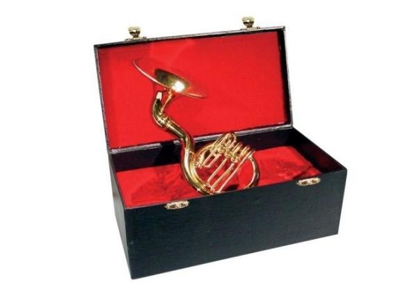 Miniatuur sousafoon met case, 12 cm, Musique & Instruments, Instruments | Accessoires, Neuf, Tuba, Enlèvement ou Envoi