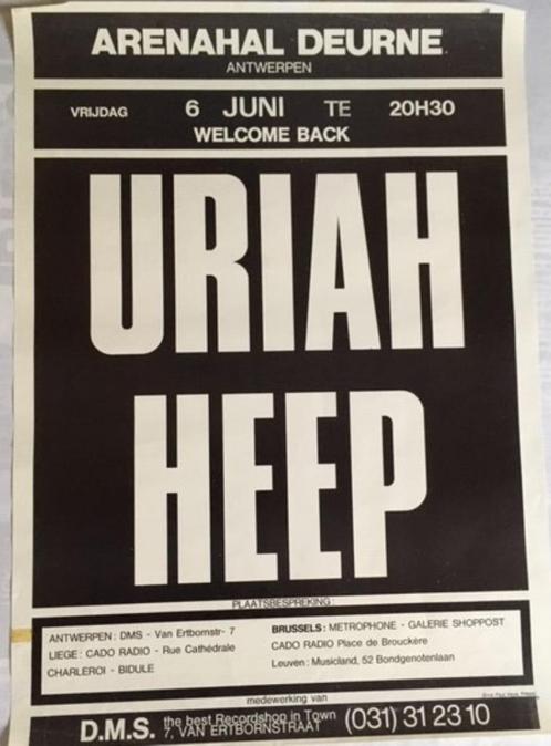 URIAH HEEP 50 YEARS Arena Hall Antwerp, Verzamelen, Muziek, Artiesten en Beroemdheden, Zo goed als nieuw, Poster, Artwork of Schilderij