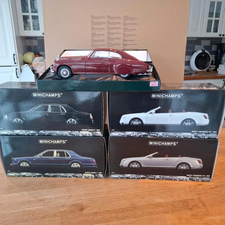 5  1/18 Minichamps Bentley, Hobby & Loisirs créatifs, Voitures miniatures | 1:18, Comme neuf, Voiture, MiniChamps, Enlèvement ou Envoi