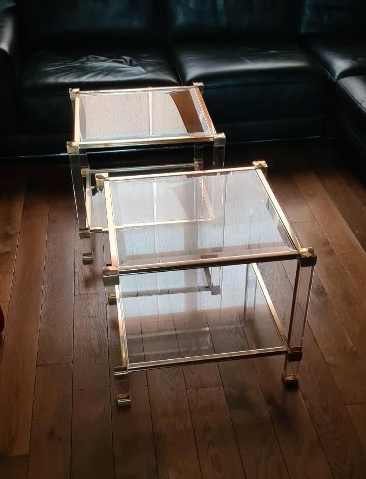 Pierre Vandel, Anthios collection, bijzettafels, set, 70/80s, Antiek en Kunst, Antiek | Meubels | Tafels, Ophalen