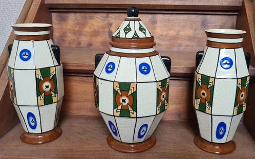 Art deco vazen AMC Auguste Mouzin Wasmuël, model 733, Antiek en Kunst, Antiek | Keramiek en Aardewerk, Ophalen of Verzenden