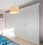 Witte kleerkast met kleerhangers en legplanken, Huis en Inrichting, Ophalen, 200 cm of meer, Moderne cottage, Met hangruimte