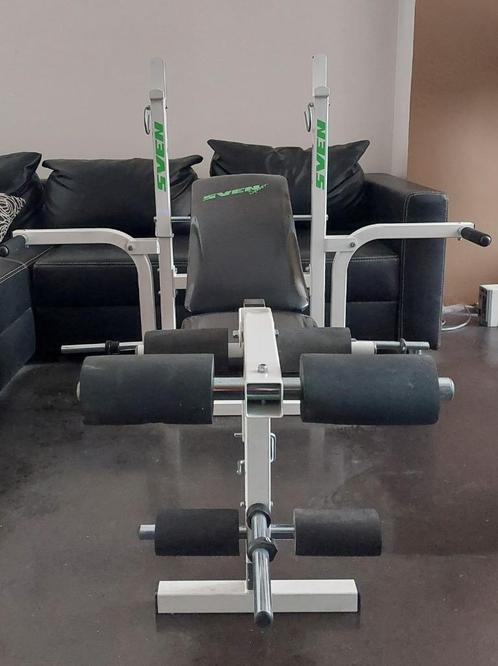 Halterbank, Sport en Fitness, Fitnessapparatuur, Gebruikt, Krachtstation, Armen, Benen, Borst, Metaal, Ophalen