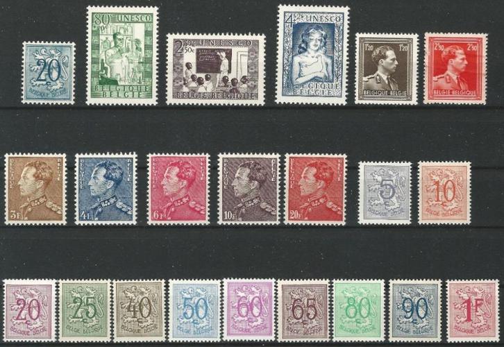 BELGIE - JAARGANG 1951, Postzegels en Munten, Postzegels | Europa | België, Postfris, Orginele gom, Zonder stempel, Postfris, Ophalen of Verzenden