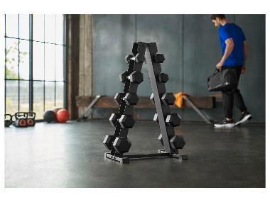 Halters hex hexagon rek dumbell rack set, Sport en Fitness, Fitnessapparatuur, Zo goed als nieuw, Ophalen