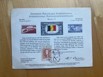 Herdenkingskaart Belgica 71 -1972 beschikbaar voor biedingen