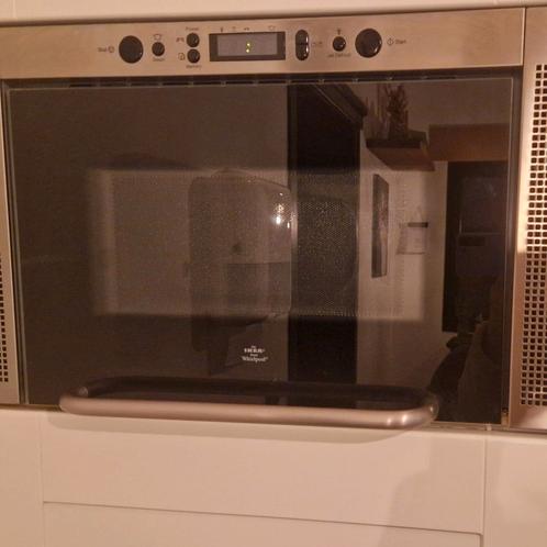 microgolfoven Whirlpool, Elektronische apparatuur, Microgolfovens, Gebruikt, Inbouw, Microgolfoven, 45 tot 60 cm, Grill, Draaiplateau