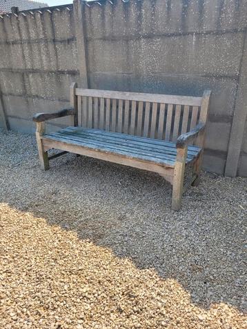 Banc de jardin en teck lourd de 1m80 de long, Enlèvement, Comme neuf, Bois
