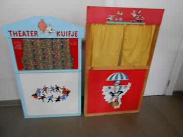 2 poppenkasten . Kuifje en Suske en Wiske voor 40 euro . beschikbaar voor biedingen