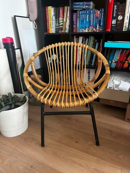 Rieten stoel, Huis en Inrichting, Stoelen, Zo goed als nieuw, Ophalen
