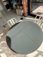 Keukentafel rond met 4 stoelen, Ophalen, Gebruikt, Rond