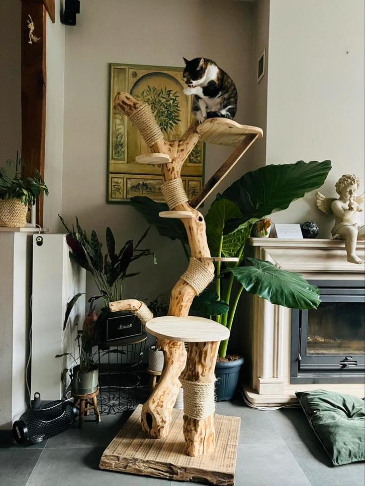 Handgemaakte Kattenkrabpaal, Dieren en Toebehoren, Krabmeubelen, Ophalen of Verzenden