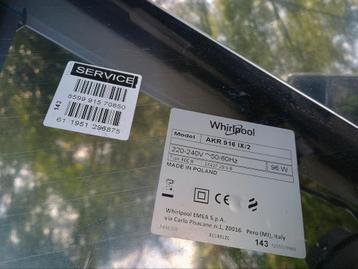 Whirlpool AKR 916 IX/2 Dampkap - Wand - 90cm beschikbaar voor biedingen