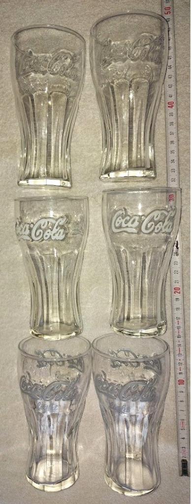 Prachtig setje originele Coca-Cola glazen, Huis en Inrichting, Woonaccessoires | Vazen, Zo goed als nieuw, Wit, Ophalen