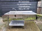 Rvs spoeltafel met kraan # VERKOCHT #, Huis en Inrichting, Ophalen, Zo goed als nieuw