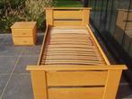 Beuken 1 persoons bed met nachtkastje, Huis en Inrichting, 210 cm, Ophalen of Verzenden, Hout, 100 cm