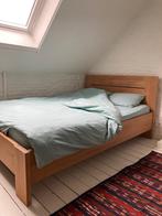 Bed Ethnicraft twijfelaar, Huis en Inrichting, Ophalen, Bruin, 140 cm, Zo goed als nieuw