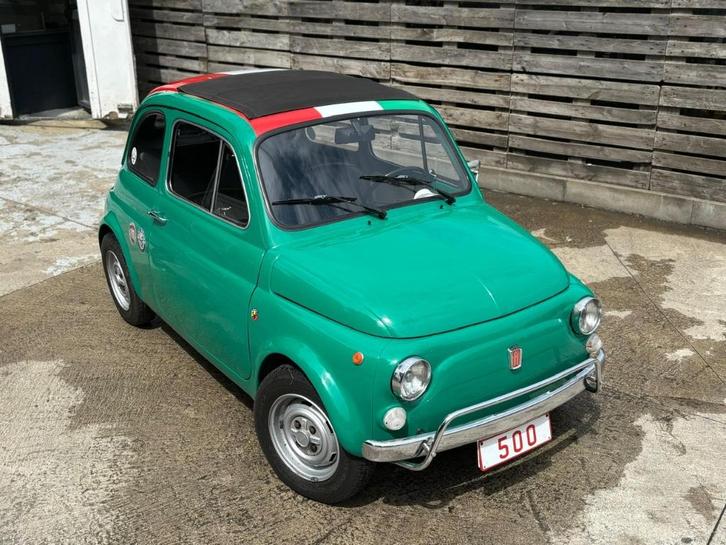 Fiat 500 0.5i Ancestor Rijdt alle afstanden, Auto's, Fiat, Particulier, Te koop, Lederen bekleding, Lichtmetalen velgen, Open dak
