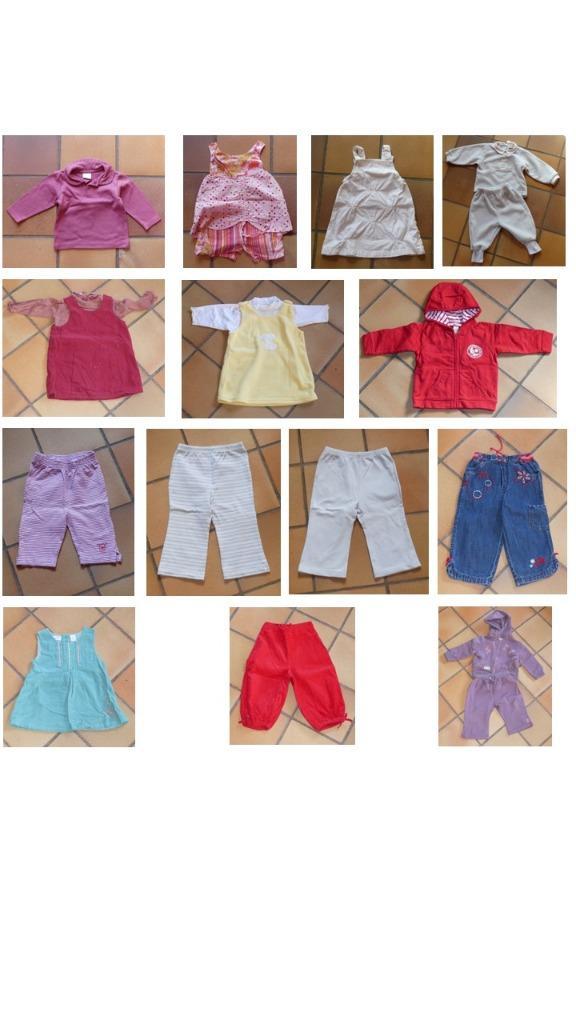 Lot de vêtements pour bébés (filles 12 mois ), Kinderen en Baby's, Babykleding | Baby-kledingpakketten, Gebruikt, Maat 80, Ophalen of Verzenden