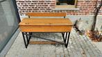 Vintage schoolbank, Tuin en Terras, Tuinbanken, Ophalen, Gebruikt, Hout