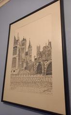 Pentekening 3 torens + Gravensteen, Antiek en Kunst, Ophalen