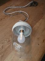 lampe suspension  globe emmaillée  ancien, Ophalen of Verzenden