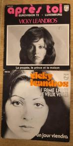 2 vinyls 45t Vicky Léandros excellent état, Ophalen of Verzenden