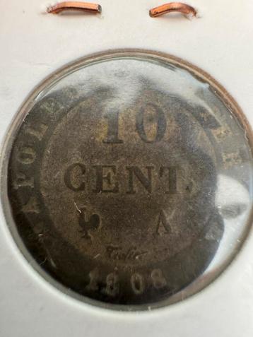 10 cent France Napoleon 1 1808 20% zilver (211) beschikbaar voor biedingen